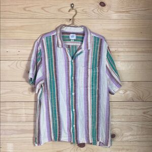 BDG urban outfitters striped button up shirt size Xl